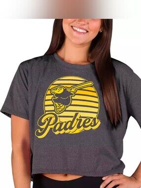 Concepts Sport Womens San Diego Padres Quest Boxy T-Shirt Size Small NWT